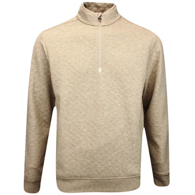 RLX Golf Pullover - Quilted Tech Jersey QZ  - Sand Heather AW24