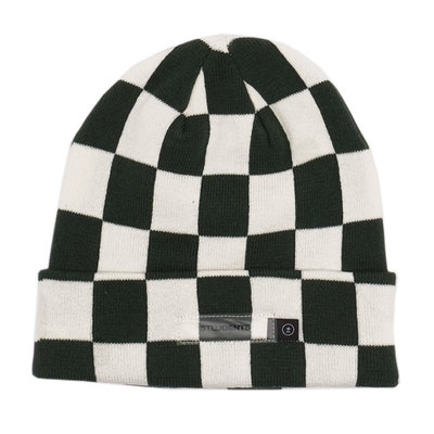 Students Golf Beanie - Aiken Checker Beanie - Green AW24